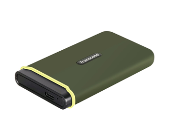 Transcend ESD380C 2TB USB 3.2 Gen 2x2 (USB-C) Externí Anti-Shock SSD disk (3D TLC), 2000MB/R, 2000MB/W, armádní zelená