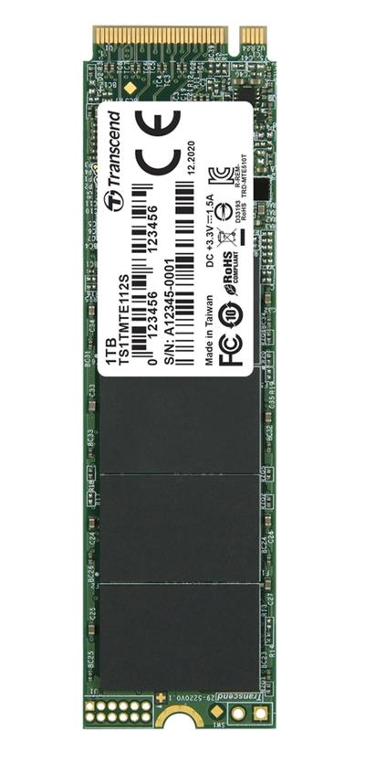 TRANSCEND MTE112S 1TB SSD disk M.2 2280, PCIe Gen3 x4 NVMe 1.3 (3D TLC), single sided, 1700MB/s R, 1400MB/s W