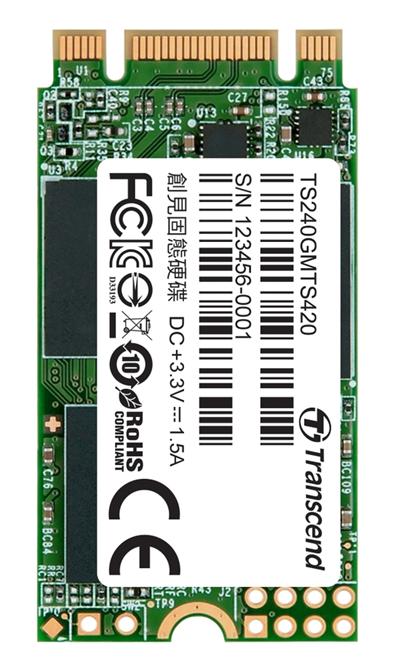 TRANSCEND MTS420,Industrial SSD,240GB,M.2 2242 SATA,3D TLC