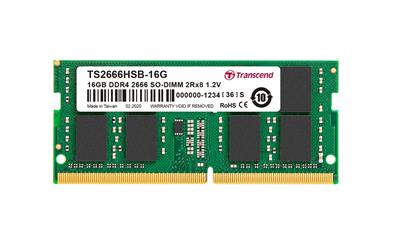 Transcend paměť 16GB SODIMM DDR4 2666 2Rx8 1Gx8 CL19 1.2V