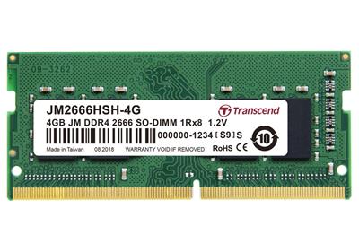 Transcend paměť 4GB (JetRam) SODIMM DDR4 2666 1Rx8 CL19