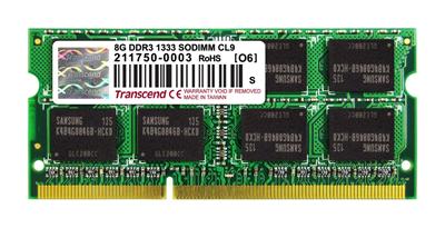 Transcend paměť 8GB DDR3 SO-DIMM 1333Mhz CL9 2Rx8