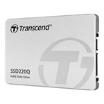 TRANSCEND SSD220Q 2TB SSD disk 2.5'' SATA III 6Gb/s, QLC, Aluminium casing, 550MB/s R, 500MB/s W, stříbrný