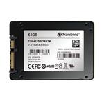 TRANSCEND SSD452K 64GB Industrial (3K P/E) SSD disk 2.5" SATA3, 3D TLC, Aluminium case, 560MB/s R, 520 MB/W, černý