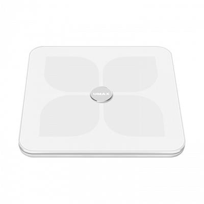 UMAX Smart Scale US20HRC White Chytrá váha s Bluetooth i Wifi připojením a měřením tepové frekvence