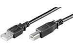 USB kabel PremiumCord A-B (A-samec/B-samec),2x stíněný,černý,2m