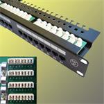 UTP Patch panel 24 port Cat.5E Black L type