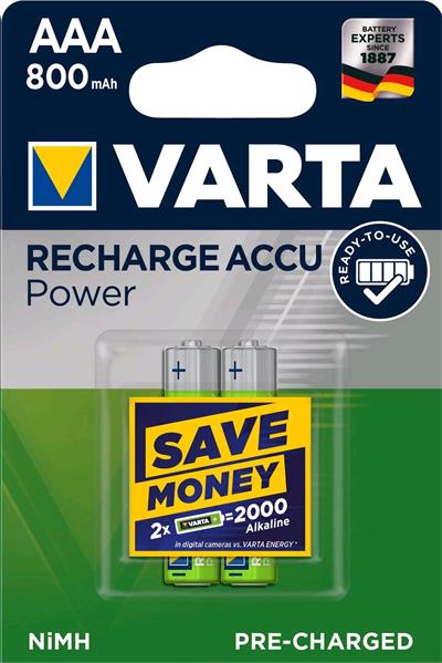 VARTA nabíjecí baterie Power AAA 800 mAh, cena za 1 ks