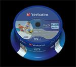 VERBATIM BD-R SL DataLife 25GB, 6x, printable, spindle 25 ks