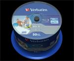 VERBATIM BD-R SL DataLife 25GB, 6x, printable, spindle 50 ks