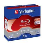 VERBATIM BD-RE DL 50GB, 2x, jewel case 5 ks