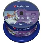 VERBATIM DVD+R DL DataLifePlus 8,5GB, 8x, printable, spindle 50 ks