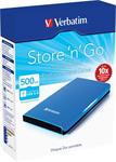 VERBATIM Hard Drive 2,5" 500GB USB 3.0 New Blue