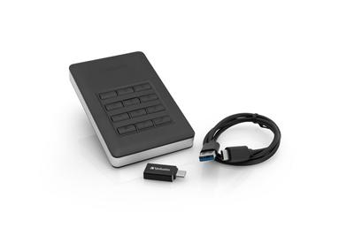 VERBATIM HDD 2.5" 1TB, KEYPAD, AES 256-bit šifrování, USB3.1 USB 3.0