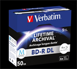 VERBATIM M-DISC BD-R DL 50GB, 6x, jewel case 5 ks