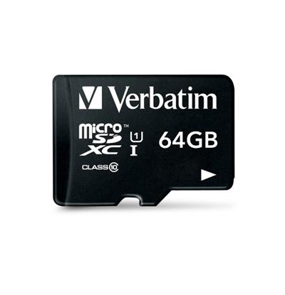 VERBATIM micro SDXC 64GB Class 10 + adaptér