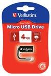 VERBATIM Miniaturní jednotka USB Flash Disk 4 GB – černá