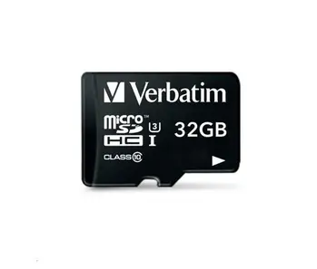 VERBATIM Pro microSDHC 32GB UHS-I V30 U3 + SD adaptér