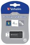 VERBATIM USB Flash Disk Store 'n' Go PinStripe USB 4GB 9/16 MB/s