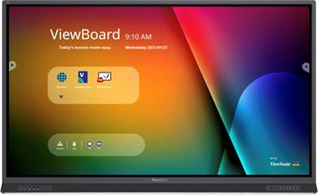 ViewsonicIFP7552-1A 75" dotykový 4K 7H/350cd//8ms/3xHDMI/VGA/DP/RS232/OPS/RJ45/7xUSB/USB-C/Repro 2x15/VESA/Android 9