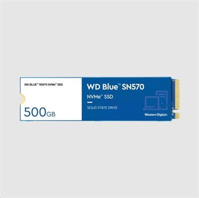 WD BLUE SSD NVMe 500GB PCIe SN 570, Gen3 8 Gb/s, (R:3500, W:2300MB/s)