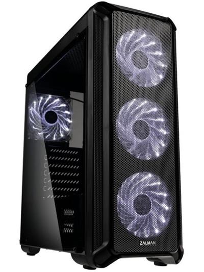 Zalman case I3, Middle tower, bez zdroje, ATX, 1x USB 3.0, 2x USB 2.0, průhledná bočnice, černá