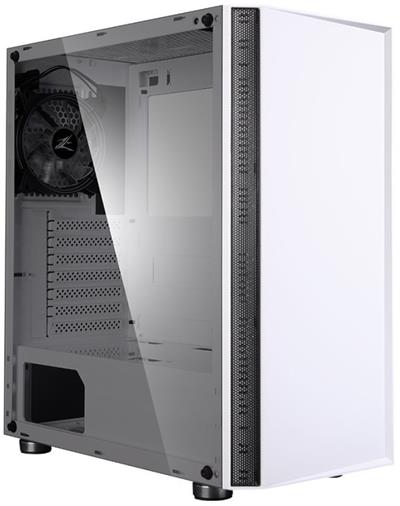 Zalman case miditower R2 white, bez zdroje, ATX, 1x 120mm RGB ventilátor, 1x USB 3.0, 2x USB 2.0, tvrzené sklo, bílá