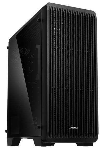 Zalman case miditower S2 TG, ATX, 3x 120mm ventilátor, 1x USB 3.0, 2x USB 2.0, průhledná bočnice, černá, bez zdroje