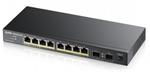 ZyXEL GS1100-10HP, 10-port Desktop Gigabit Ethernet switch: 8x Gigabit metal + 2x SFP, 802.3az (Green), PoE 802.3at(Hig