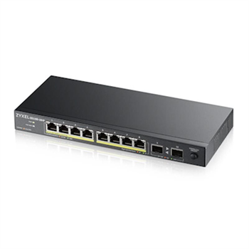 Zyxel GS1100-10HPv2, unmanage PoE 8x Gigabit, 2x Fiber Uplink, 120 Watt PoE