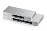 Zyxel GS1200-8HP, 8-port Desktop Gigabit Web Smart switch: 8x Gigabit metal, 4x PoE (802.3at, 30W), PoE Power budget 60