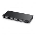 ZyXEL GS1900-48, 50-port Gigabit Web Smart switch: 48x Gigabit metal + 2x SFP, IPv6, 802.3az (Green), Easy set up wizar