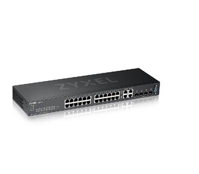 Zyxel GS2220-28, 28-port Managed Layer2+ Gigabit Ethernet switch, 24x Gigabit metal + 4x Gigabit dual personality (RJ45