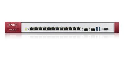 Zyxel USG Flex Firewall 12 Gigabit user-definable ports, 2*SFP, 2* USB / 1 Yr UTM Bundle