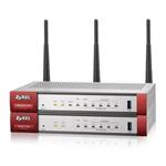 ZyXEL USG20W-VPN, VPN Firewall, 10x VPN (IPSec/L2TP), up to 15 SSL (5 included),  1x WAN, 1x SFP, 4x LAN/DMZ, 1x USB po