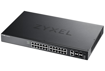 Zyxel XGS2220-30, L3 Access Switch, 24x1G RJ45 2x10mG RJ45, 4x10G SFP+ Uplink, incl. 1 yr NebulaFlex Pro